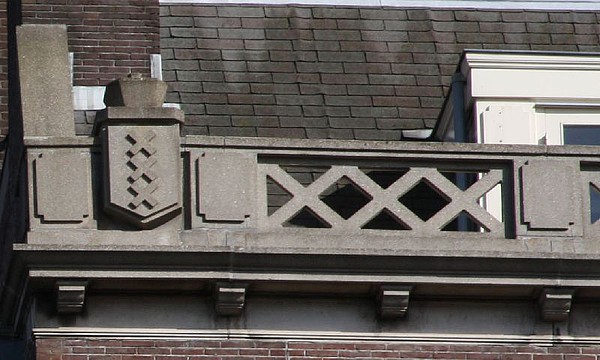 Keizersgracht 271, Detail rechte lijst