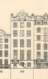 Herengracht 291, tekening Caspar Philips