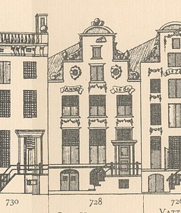 Keizersgracht 728 Tekening Caspar Philips