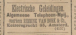 Keizersgracht 085 Electrische geleidingen Het nieuws van den dag 01-06-1903