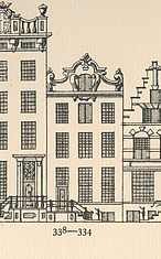 Herengracht 336 , Tekening Caspar Philips