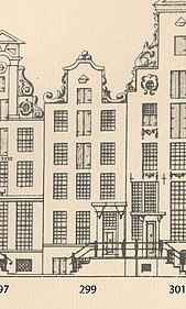 Herengracht 299,  tekening Caspar Philips