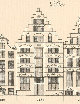 Keizersgracht 218a, Tekening Caspar Philips