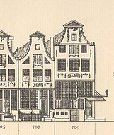 Keizersgracht 707-709  Tekening Caspar Philips