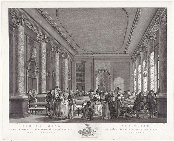 Keizersgracht 324 Zuilenzaal of de gehoorzaal van rond 1789