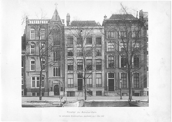 Keizersgracht 65 - 69, van het klooster is pas de helft gebouwd