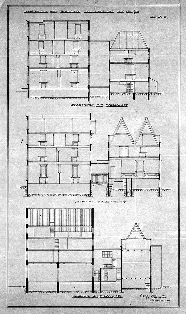 Keizersgracht 271 - 273 - 275 doorsnede1919