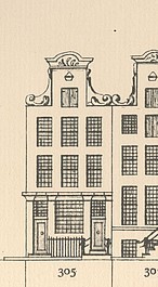 Keizersgracht 305, Tekening Caspar Philips