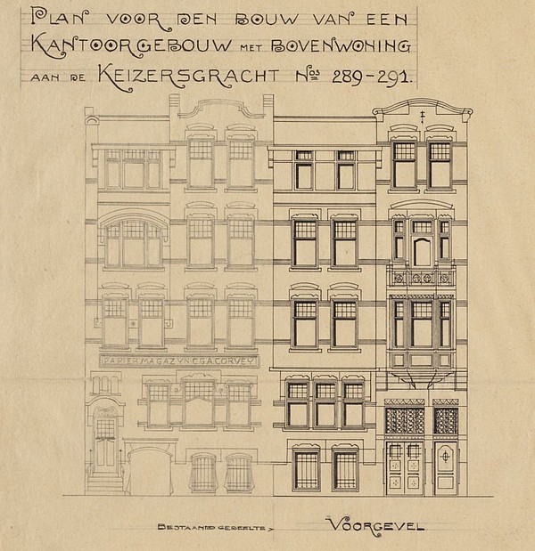 Keizersgracht 289 -291 schets tek 1912-1913 422 SAA 22-1