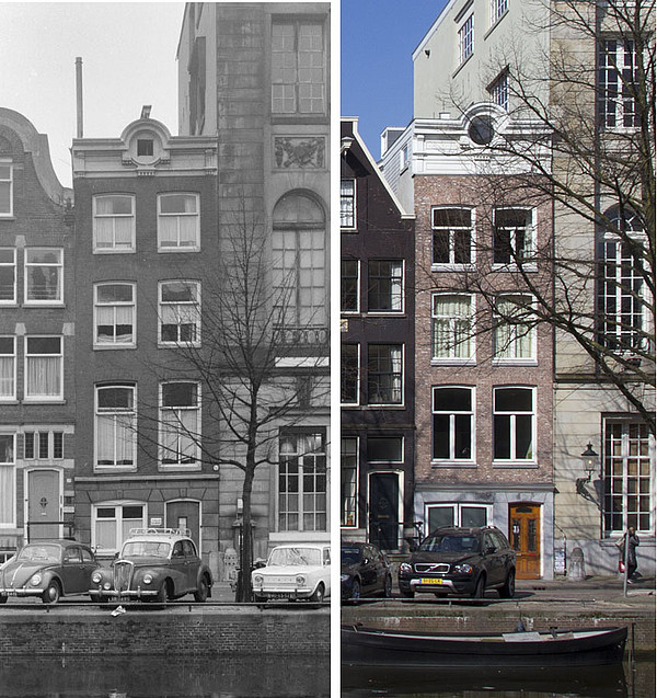 Keizersgracht 326, voor en na de verbouwing uit 2000