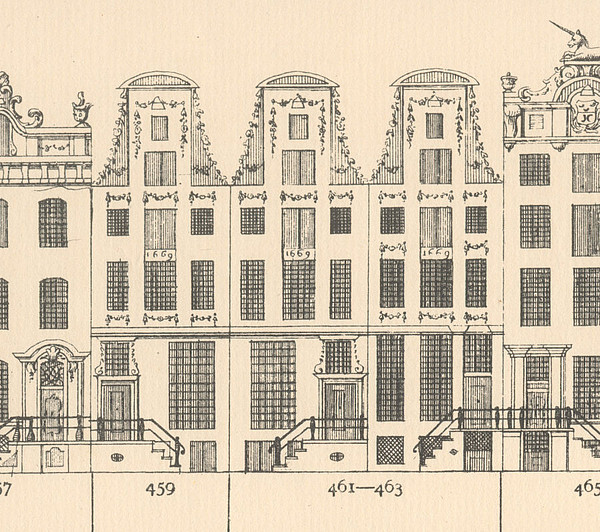 Herengracht 459 - 463,  Tekening Caspar Philips