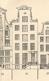 Herengracht 55 tekening Caspar Philips