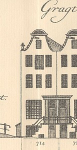 Keizersgracht 714 tekening Caspar Philips