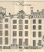 Herengracht 166, tekening Caspar Philips