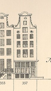 Keizersgracht 357, Tekening Caspar Philips