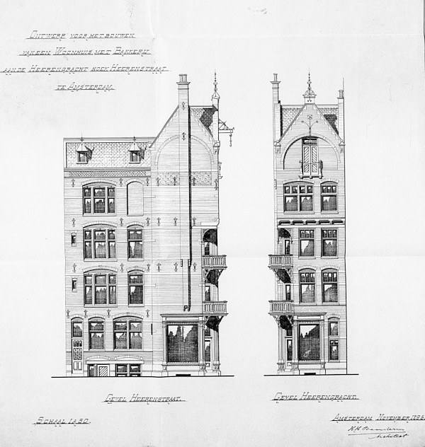 Herengracht 080 - Herenstraat 2 1896 aanzicht SAA