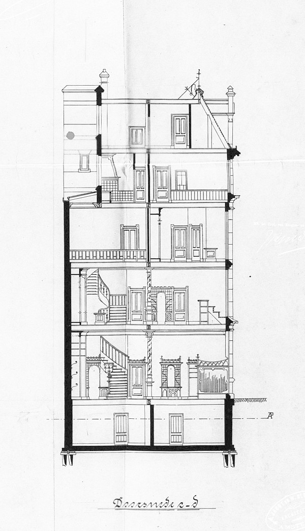 Singel 472-476 Bouwtekening doorsn 2 SAA