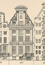 Keizersgracht 401, Tekening Caspar Philips