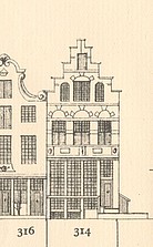 Keizersgracht 316, Tekening Caspar Philips