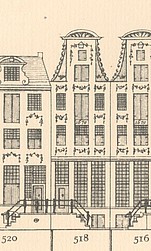 Keizersgracht 518 Tekening Caspar Philips