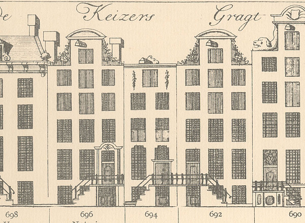 Keizersgracht 690-694 Tekening Caspar Philips