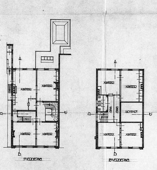 Keizersgracht 209 bouwtekening 2 1918 SAA plattegrond 2