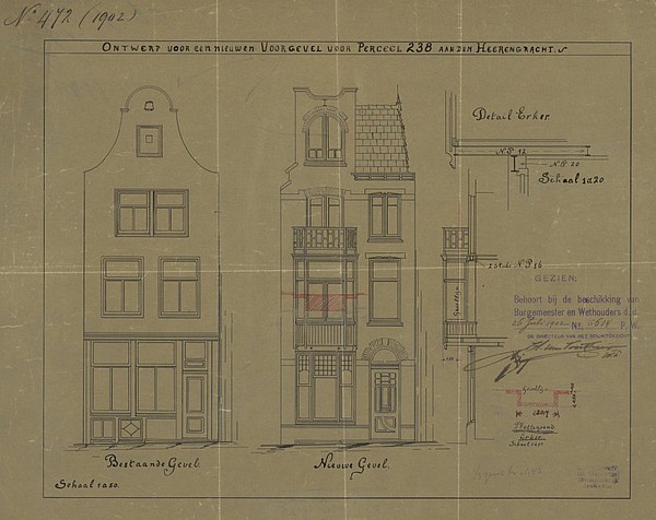 Herengracht 238 Nieuwe gevel PA