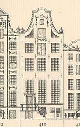 Keizersgracht 410, Tekening Caspar Philips