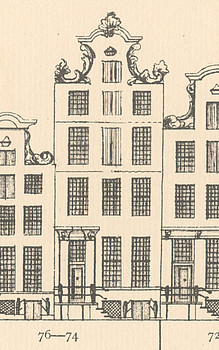 Keizersgracht 74, Tekening Caspar Philips