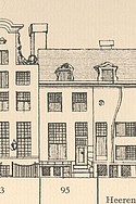 Keizersgracht 95a, tekening Caspar Philips