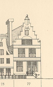 Herengracht 77 tekening Caspar Philips