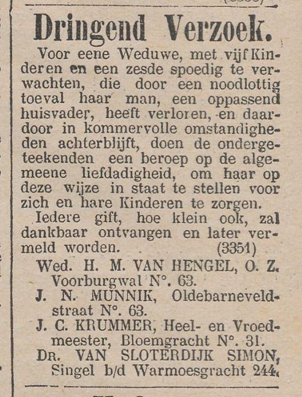 Singel 244 1883 Oproep Het nieuws van den dag 18-07-1883