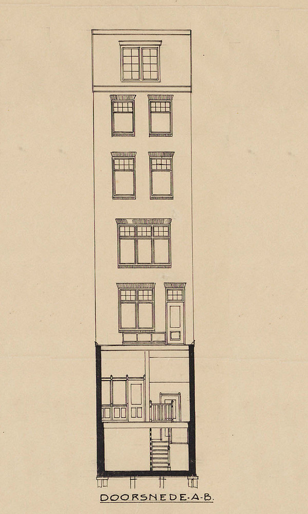 Keizersgracht 707-709 Doorsnede 3 1912 Tholens SAA