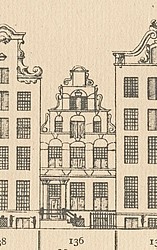 Keizersgracht 136, Tekening Caspar Philips