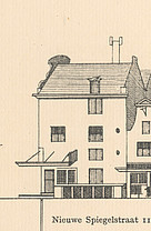 Herengracht 305, Oudespiegelstraat 11, Tekening Caspar Philips