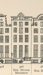 Herengracht 316 , Tekening Caspar Philips