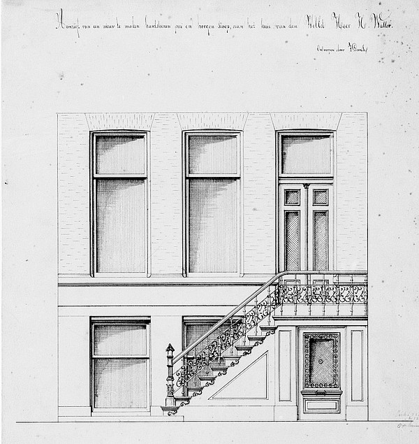 Keizersgracht 721 bouw tekening 1870 SAA