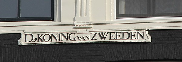 Keizersgracht 149 Lijst met "d' Koning van Zweden"