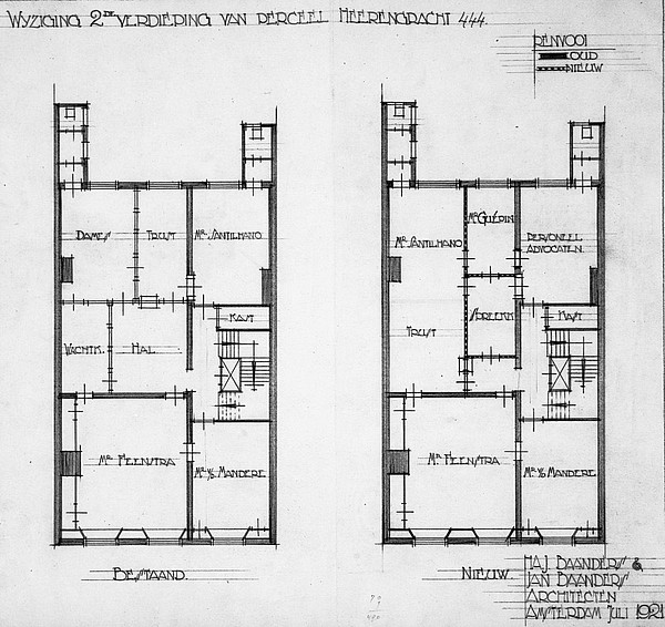 Herengracht 444 Bouwtekening 1921 3 SAA