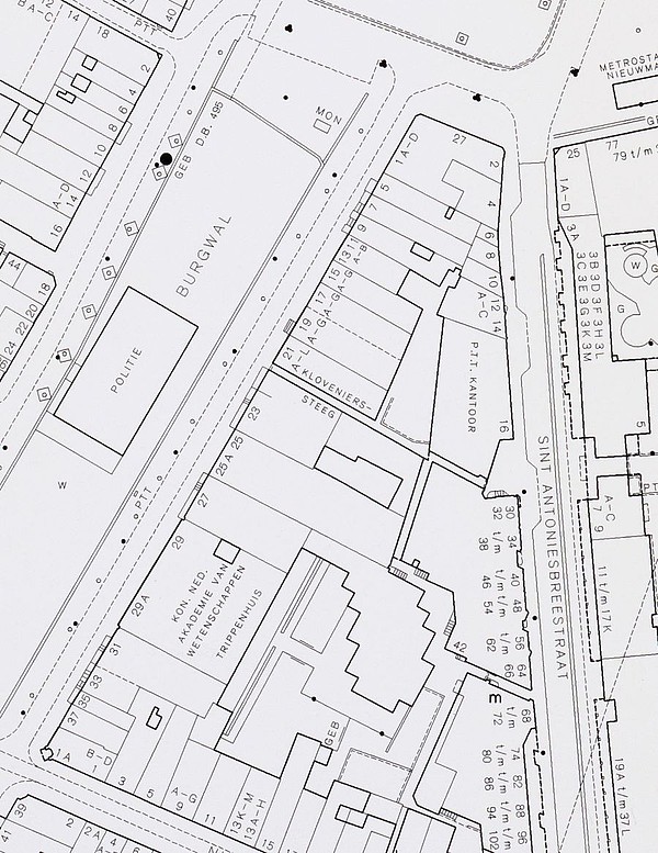 kaart H5 van Dienst Publieke Werken uit 1997, Stadsarchief Amsterdam