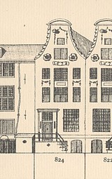 Keizersgracht 824 Tekening Caspar Philips