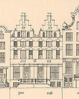 Keizersgracht 298-300 Tekening Caspar Philips