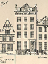 Herengracht 338 , Tekening Caspar Philips