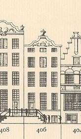 Keizersgracht 406, Tekening Caspar Philips