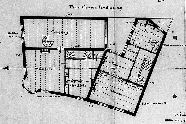 Keizersgracht 185-Raadhuisstraat 52 bouwtekening 1902 31 SAA