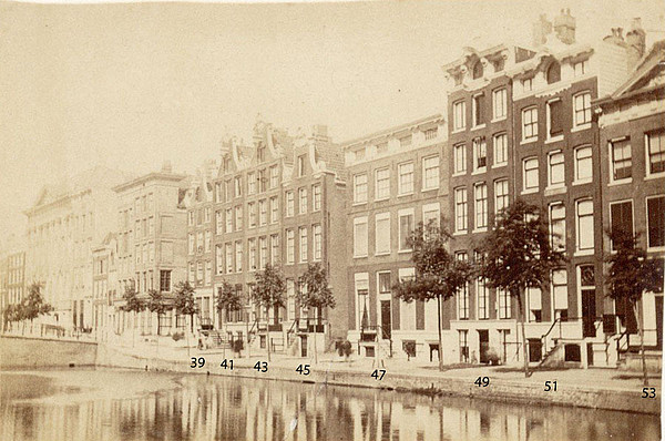 Kloveniersburgwal 39 - 53 voor 1900 SAA num