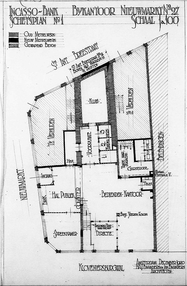 Kloveniersburgwal 001 Bouwtekening 1920 SAA