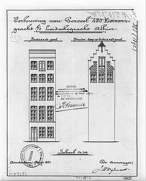 Keizersgracht 480 tekening 1892 SAA