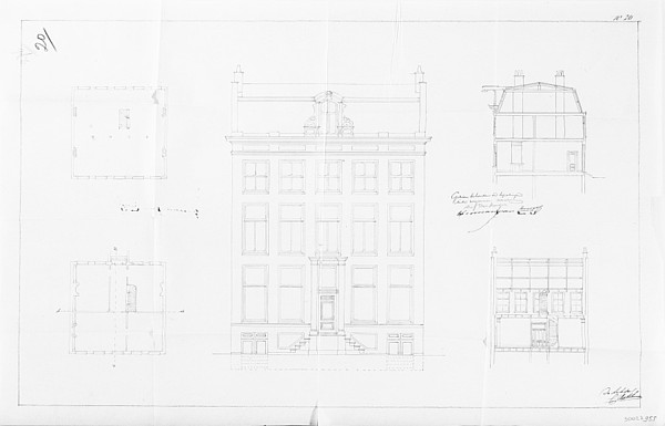 Keizersgracht 087 Bouwtekening 1868 Outshoorn SSA