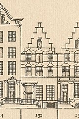 Keizersgracht 132, Tekening Caspar Philips